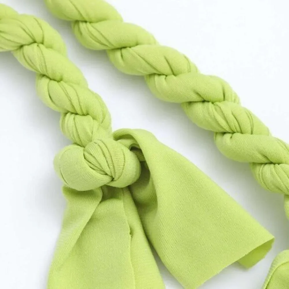 Micas Braided Waist Tie Wrap Skirt or Cover-Up Lime Green‎ Size M